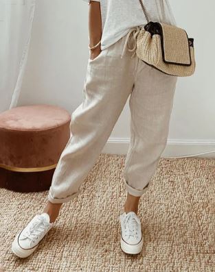 Pantalon en coton élégant