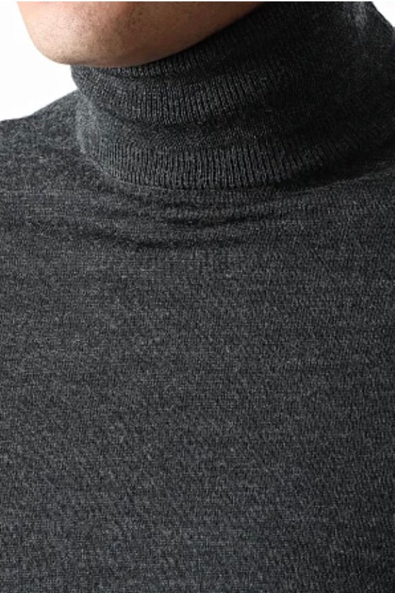 Sous pull Col Roulé Salvi Gris Anthracite