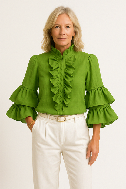 Océane Dubois® | Blouse ample pour femme avec détails à volants