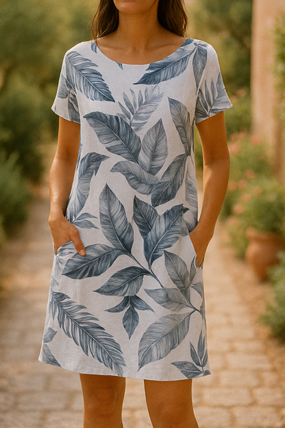 Banya™ | Robe Élégante en Coton et Lin