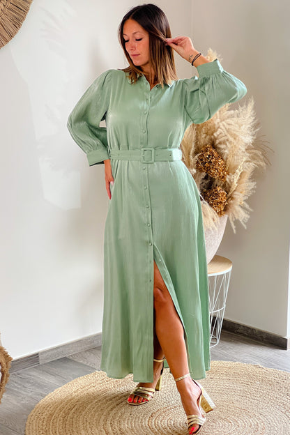 Robe chemise Florenta Vert d'eau