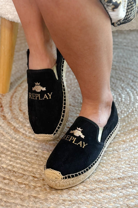 Espadrilles Compensées Nask Mark Noir Replay