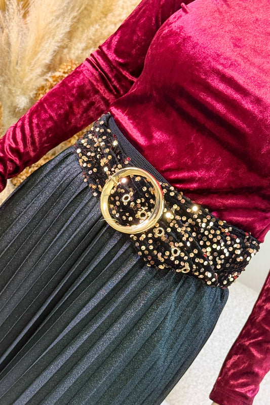 Ceinture Sequin Maribel Doré