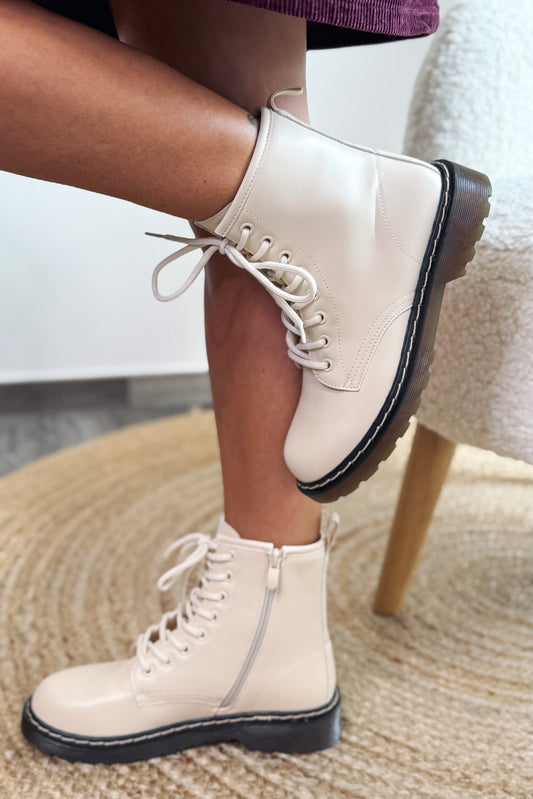 Bottine Style Doc Beige