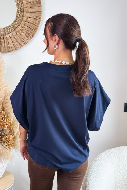T-Shirt Ample  Aliony Bleu Marine