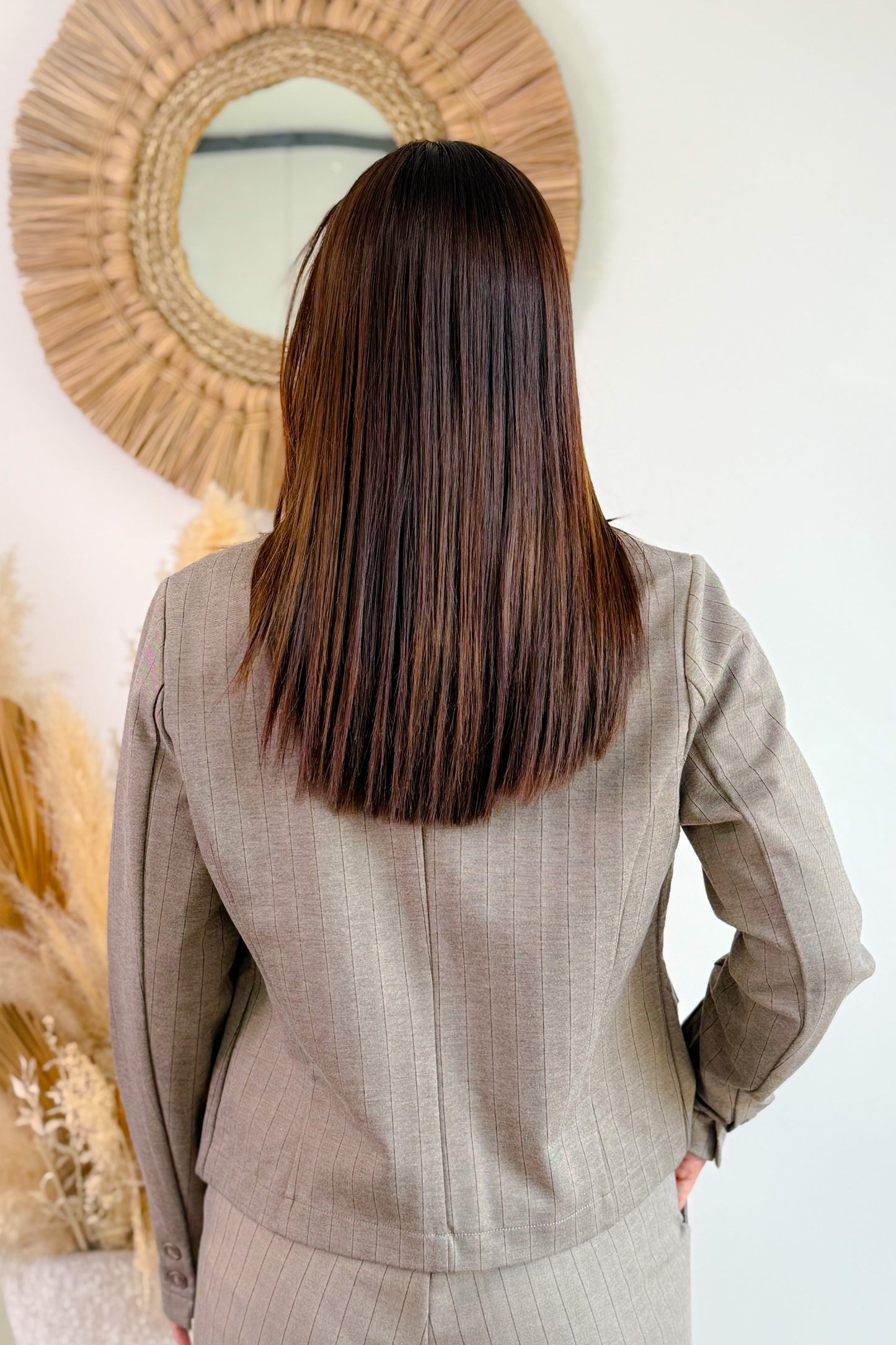 Blazer Skipper Taupe Red Button