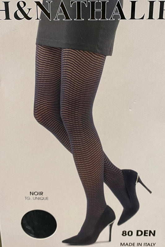 Bas collants lignés