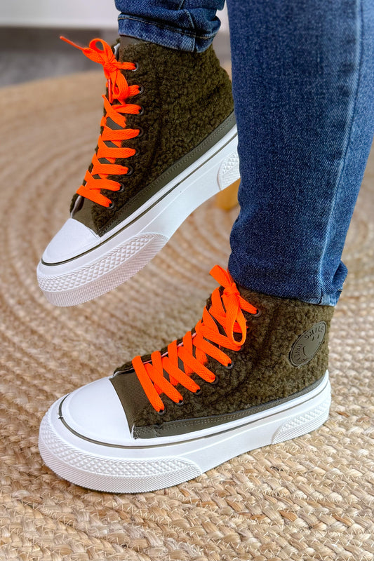 Style Converse Compensées Teddy Kaki