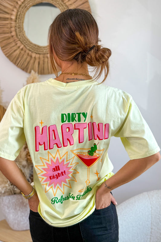 T-Shirt " Martini" Jaune