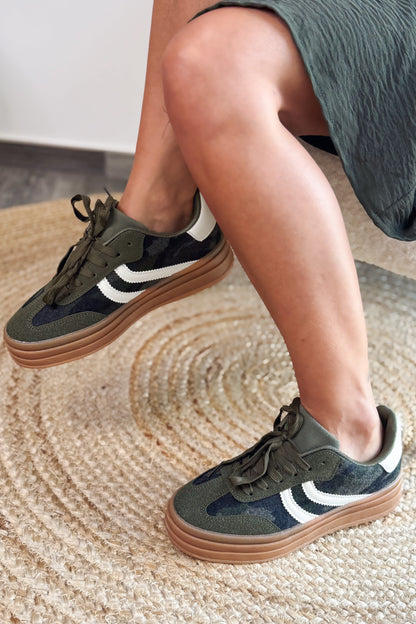 Baskets Addax Kaki Camouflage