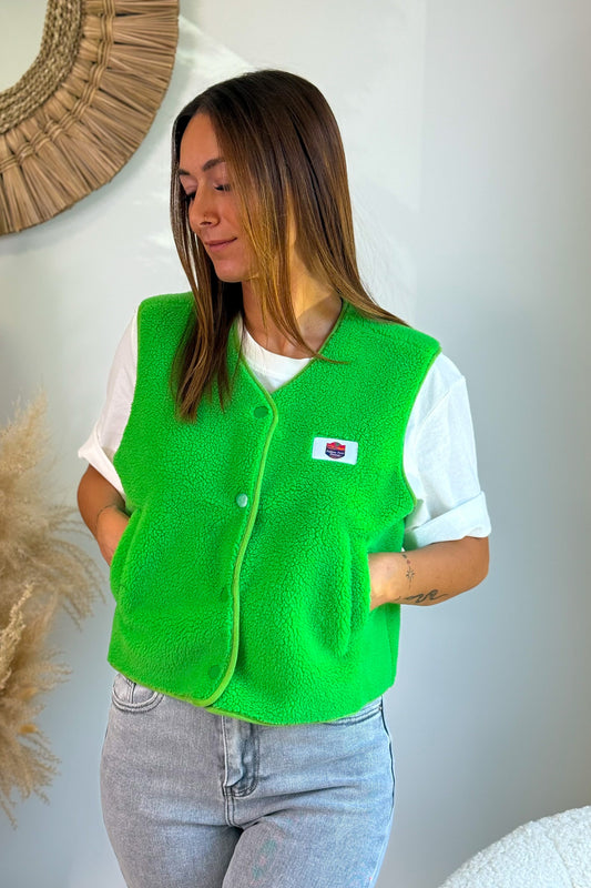 Gilet Teddy Giselyne Vert
