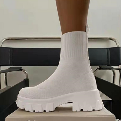 Bottines Longueur Cheville Deux Tons Pour Femme