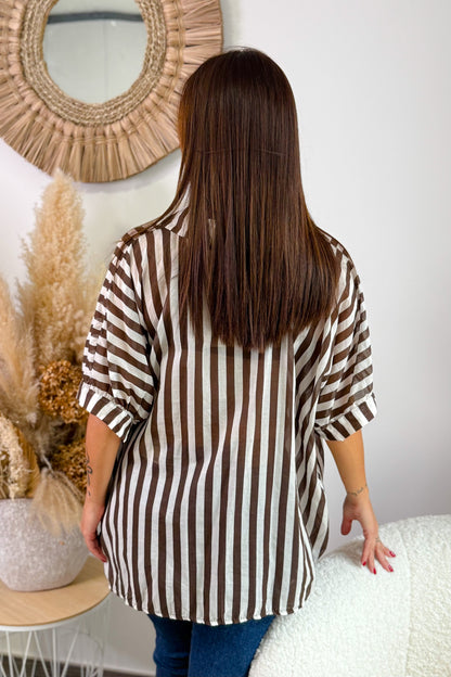 Chemise Lindsay Ecru/Choco