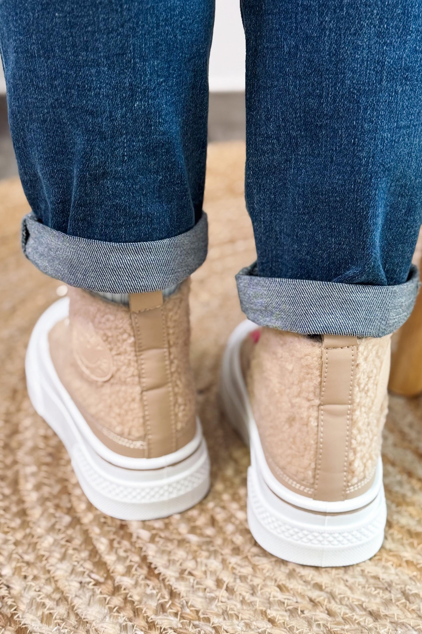 Style Converse Compensées Teddy Beige