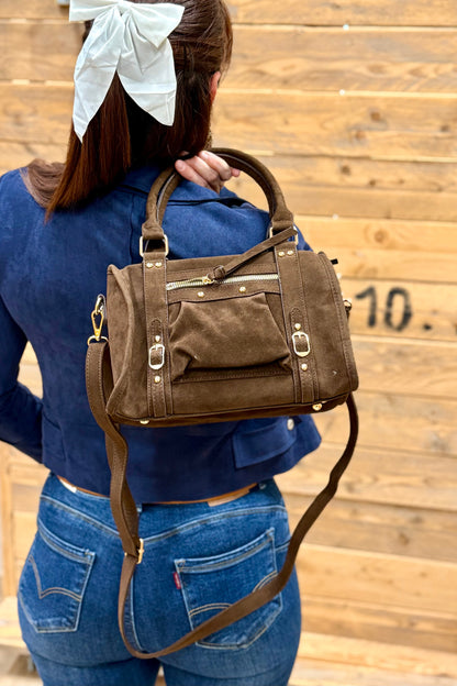 Sac Erzia Choco Velours
