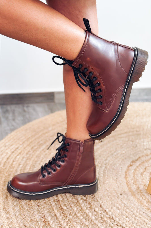 Bottine Style Doc Brun