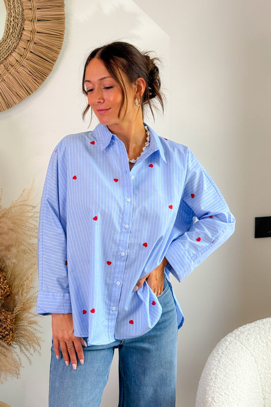 Chemise Lina Bleu Only
