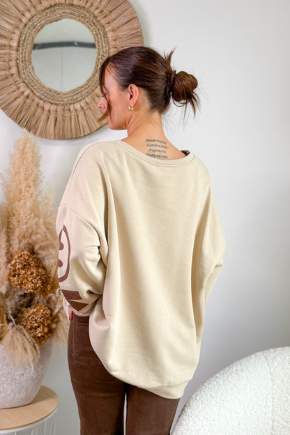 Sweat " Are You? " Beige
