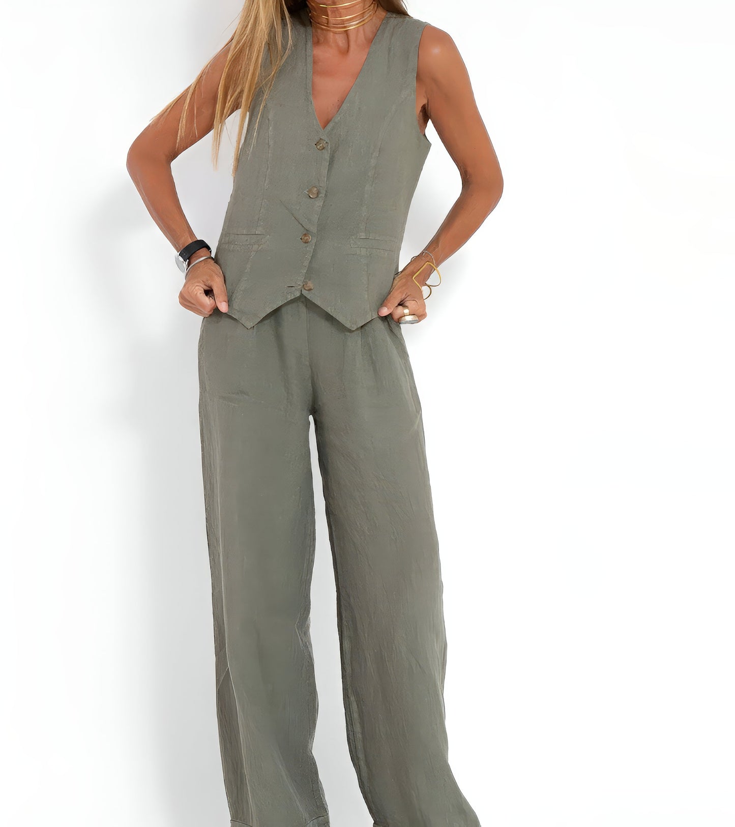 MARTINA | Haut Élégant Femme (+ Pantalon Assorti GRATUIT)