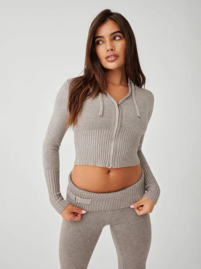 Ensemble Lounge Tricoté Ajusté Chic pour Femmes