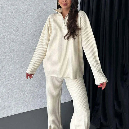 Ensemble Chic Ample en Tricot Pull et Pantalon Femme