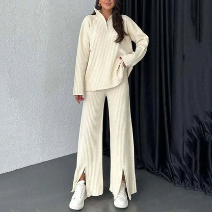 Ensemble Chic Ample en Tricot Pull et Pantalon Femme