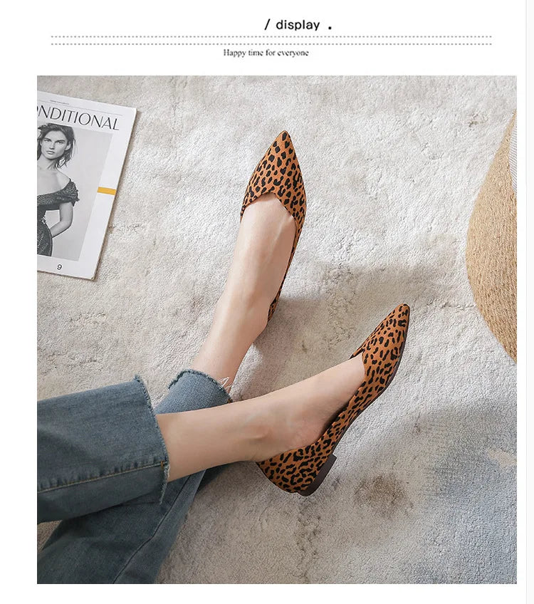 Mocassin leopard femme