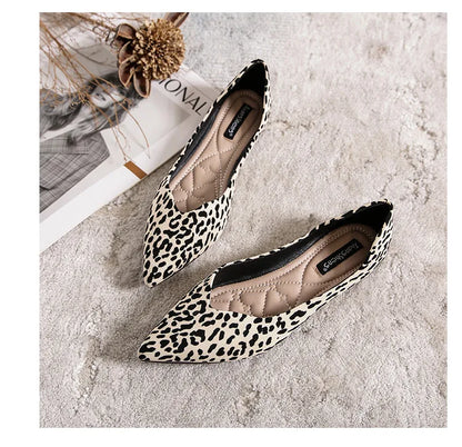 Mocassin leopard femme