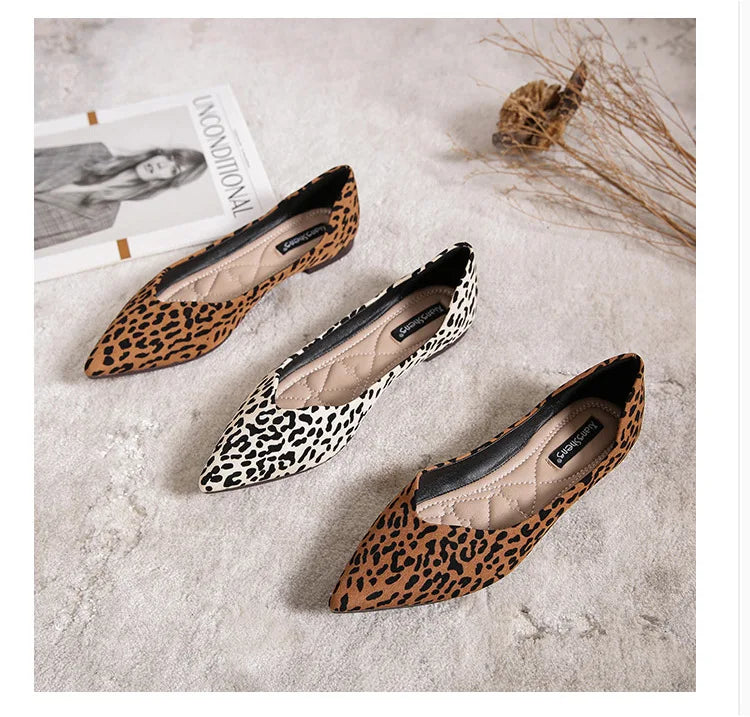 Mocassin leopard femme