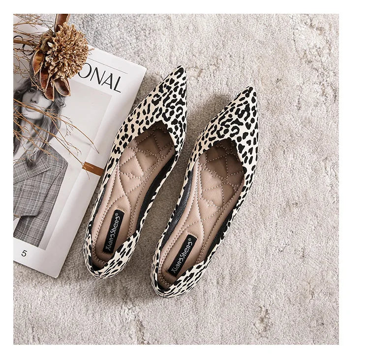 Mocassin leopard femme