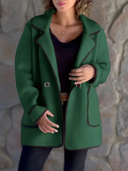 Bambi™ | Manteau en Laine Contrasté Élégant