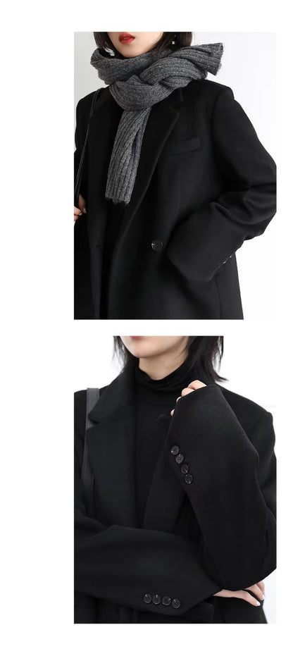 Sali™ | Manteau en Laine Mi-Long