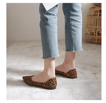 Mocassin leopard femme