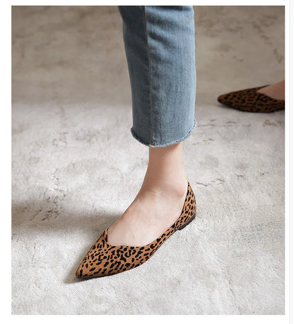 Mocassin leopard femme