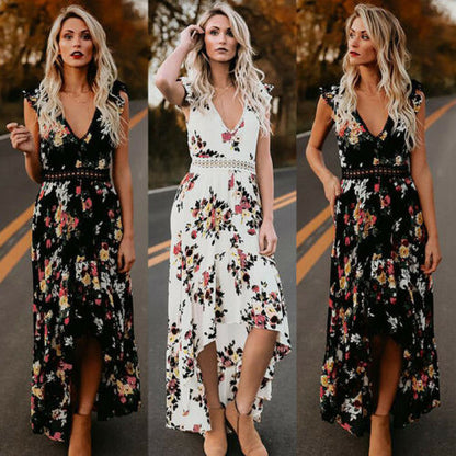 Pauline Laurent® | Robe Maxi Vintage Sexy À Imprimé Floral Fiesta