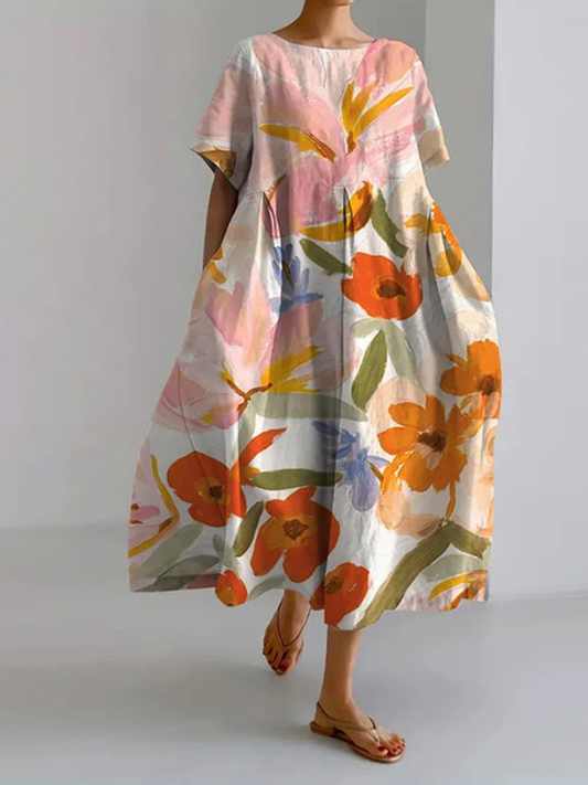 VALENTINA | Robe d'été à fleurs avec une coupe élégante et un confort optimal