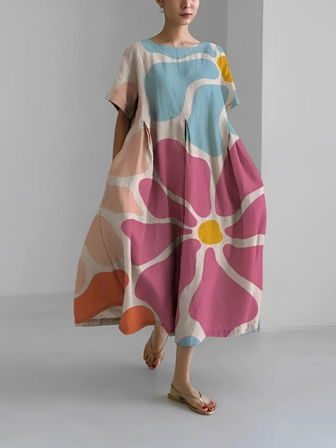 VALENTINA | Robe d'été à fleurs avec une coupe élégante et un confort optimal