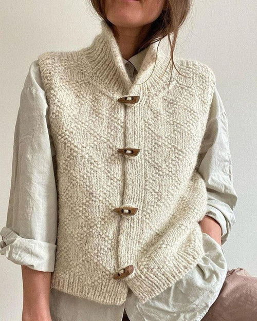 STACIE - GILET CHIC SANS MANCHES EN MAILLE