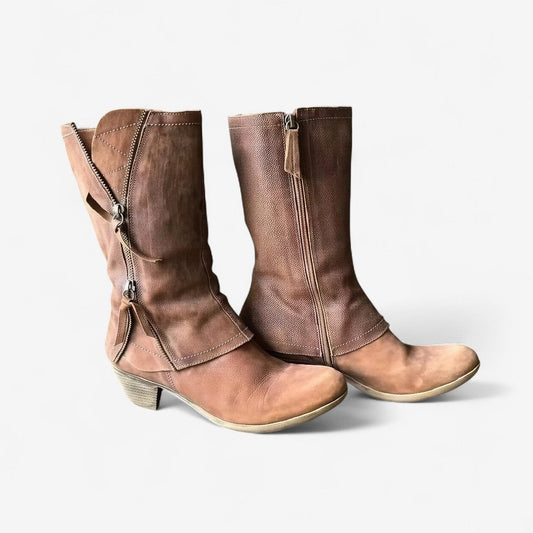 Anerisse™ - Bottes d’hiver pour femme en cuir imperméable au style intemporel