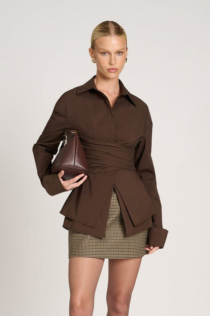 Chemise Tailleur Moderne avec Détail Portefeuille