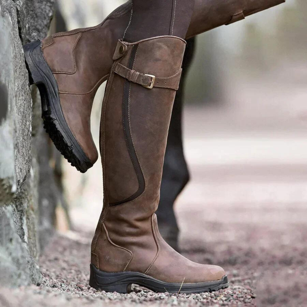 Bottes d'Équitation en Cuir Hautes au Genou Intemporelles Femme