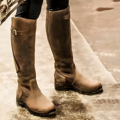 Bottes d'Équitation en Cuir Hautes au Genou Intemporelles Femme