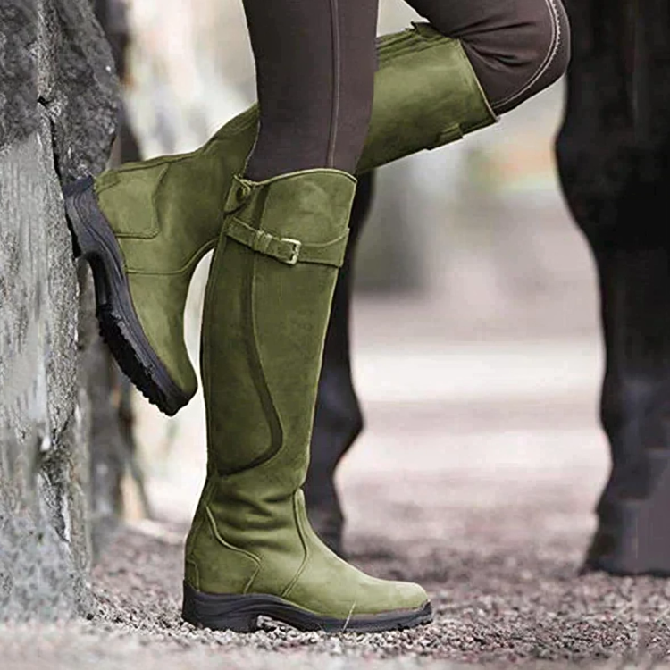 Bottes d'Équitation en Cuir Hautes au Genou Intemporelles Femme