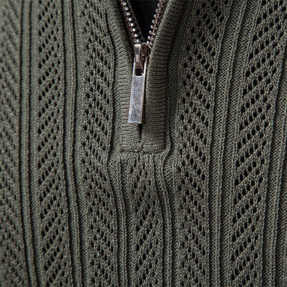 Polo manche longue zippée