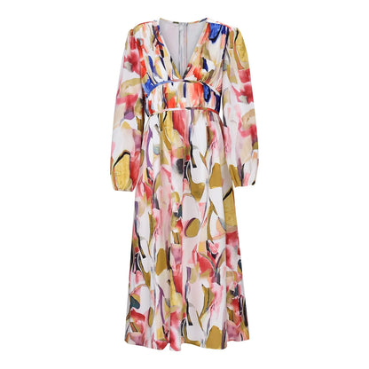 Pauline Laurent® | Robe longue bohème avec décolleté en V