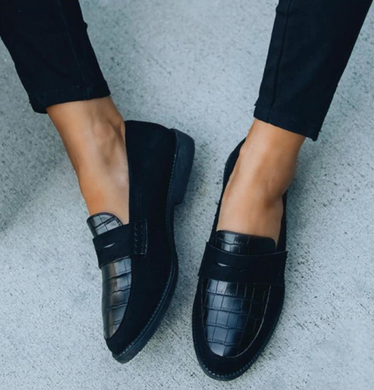 Chaussures en Cuir Sophistiquées pour Hommes avec Bordures en Daim