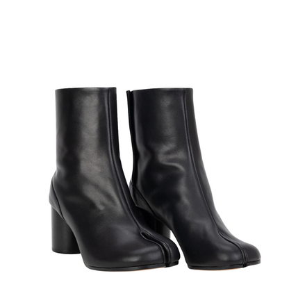 Bottes Noires Tabi à Bout Fendu pour Femmes
