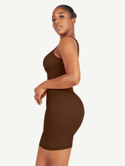 Rovena® – Robe Gainante Col Carré Sans Couture