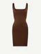 Rovena® – Robe Gainante Col Carré Sans Couture