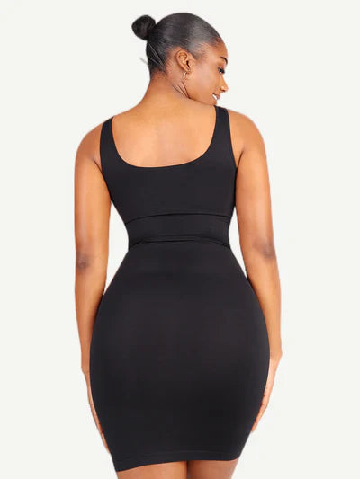 Rovena® – Robe Gainante Col Carré Sans Couture